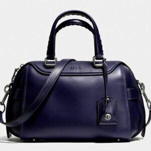 COACH 1941 Glovetanned Indigo Leather Ace Satchel